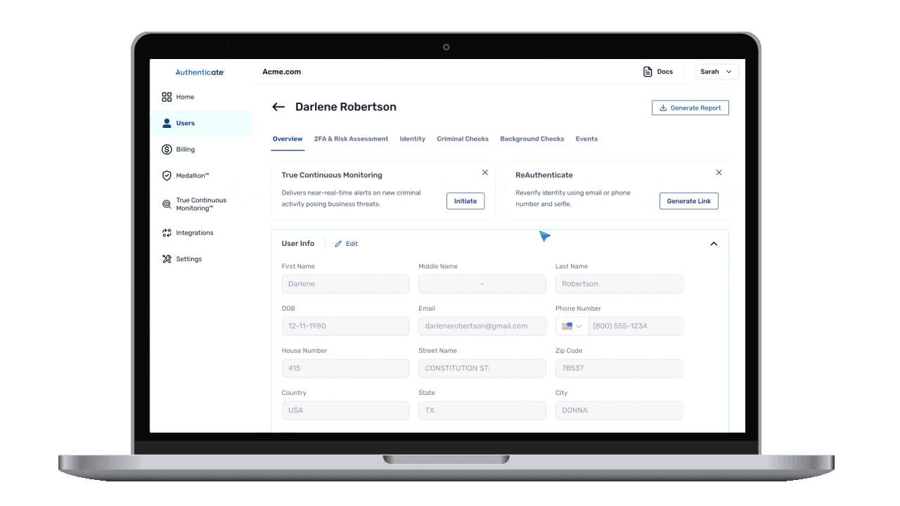Products · Identity Verification
